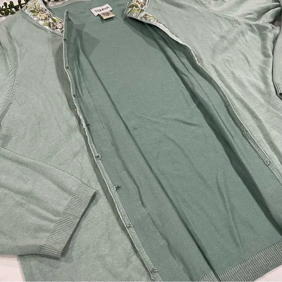 Together Aqua Cardigan with Bead Sequin and Embroidery Detail - Picture 2 of 10
